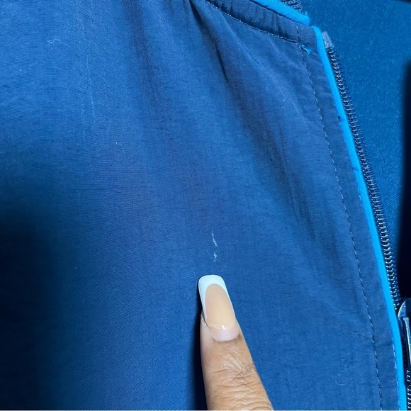 AT&T Employee Men Jacket Large Blue Windbreaker Uniform Full Zip Coat - Picture 8 of 12